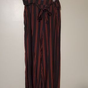 Torrid Red and Black Striped Pants Size 2